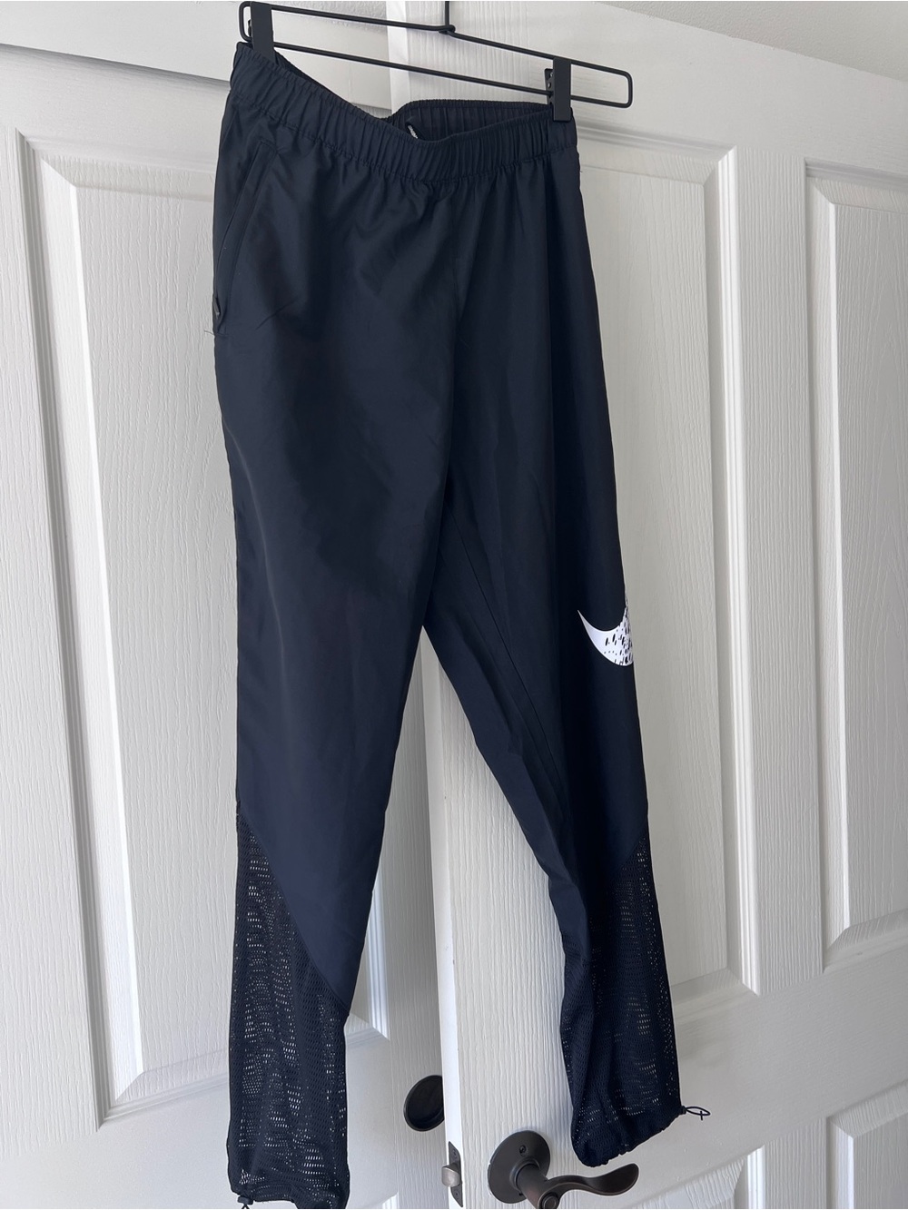 Nike Black Women's Track Jogger Pants with Mesh Panels